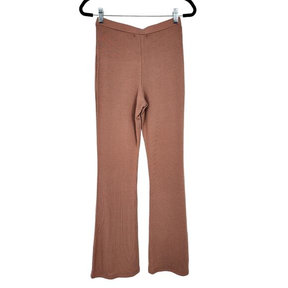 Lovers + Friends Frankie Pull On Knit Flare Leg Pant in Latte Brown Size XS - Picture 6 of 6
